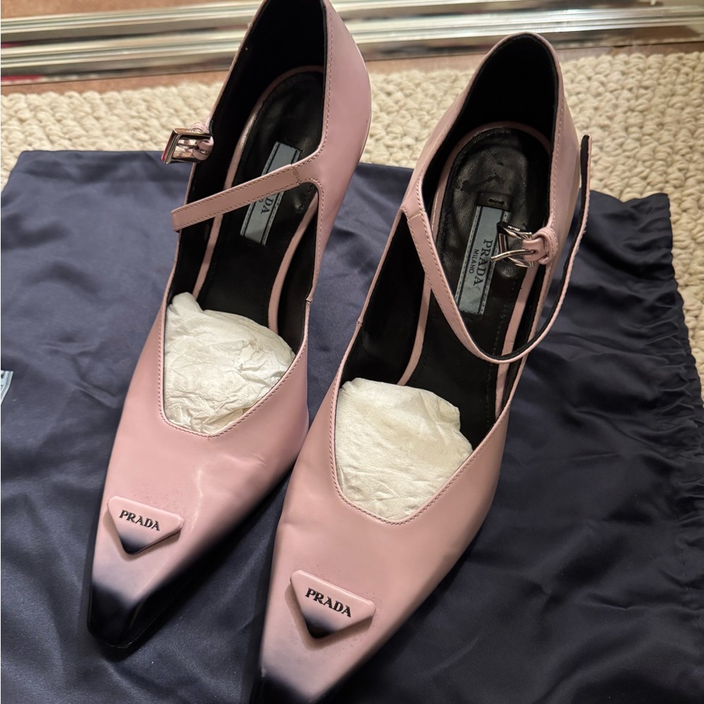 Prada Pink and Black Heels